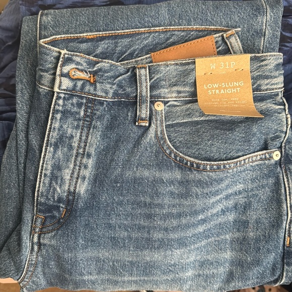 MADEWELL 31P Low Slung Straight Rigid denim NWT petite baggy - Picture 10 of 15